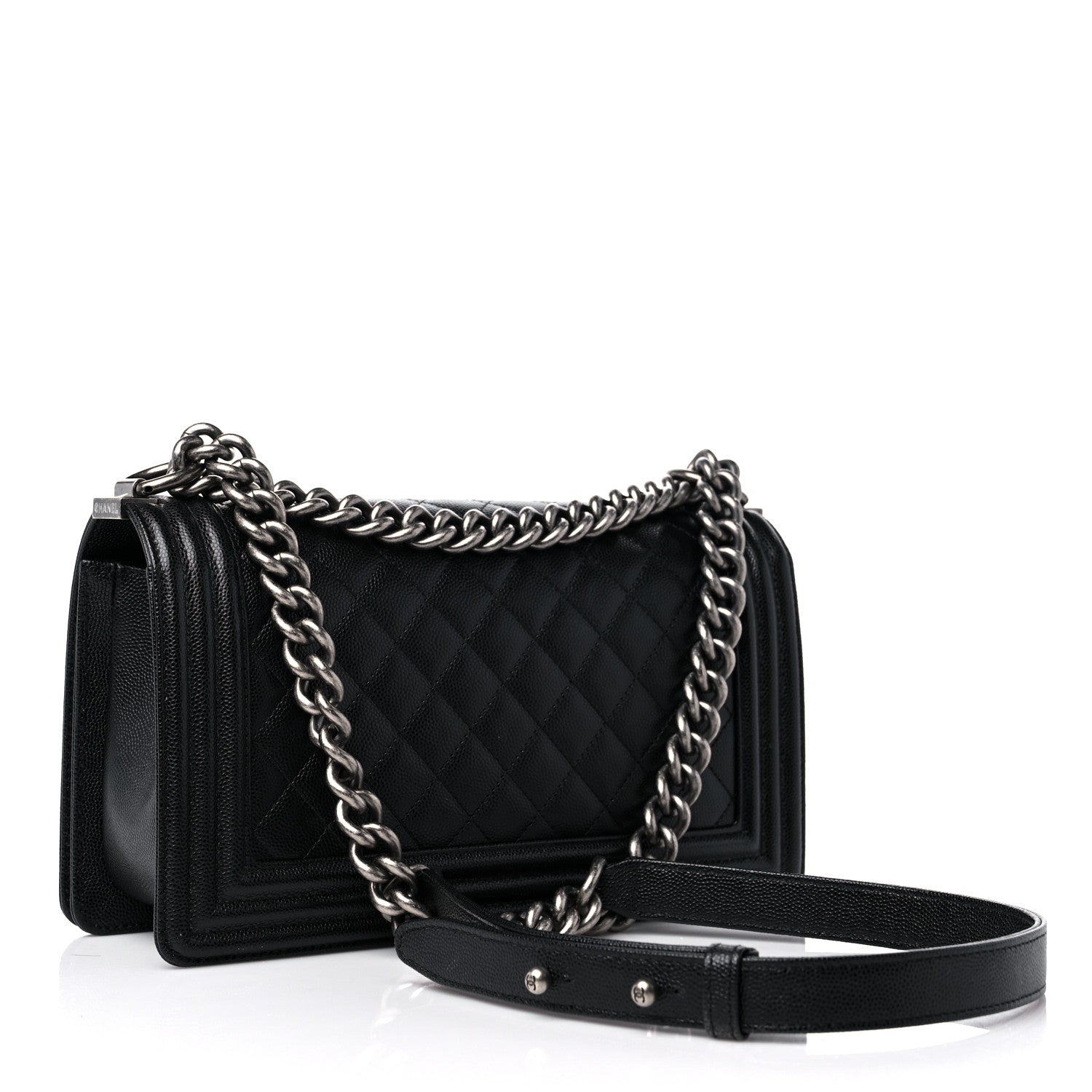 Chanel Caviar Quilted Medium Boy Flap Black 3 of 12