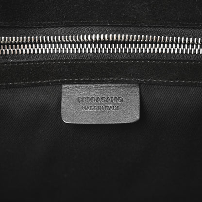 Salvatore Ferragamo Suede Mens Wanda Tote Bag Black 6 of 10