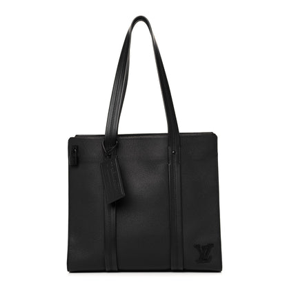 Louis Vuitton Grained Calfskin LV Aerogram Tote Black 1 of 12