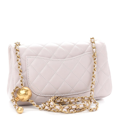 Chanel Lambskin Quilted Mini Rectangular Pearl Crush Flap Light Purple 3 of 9
