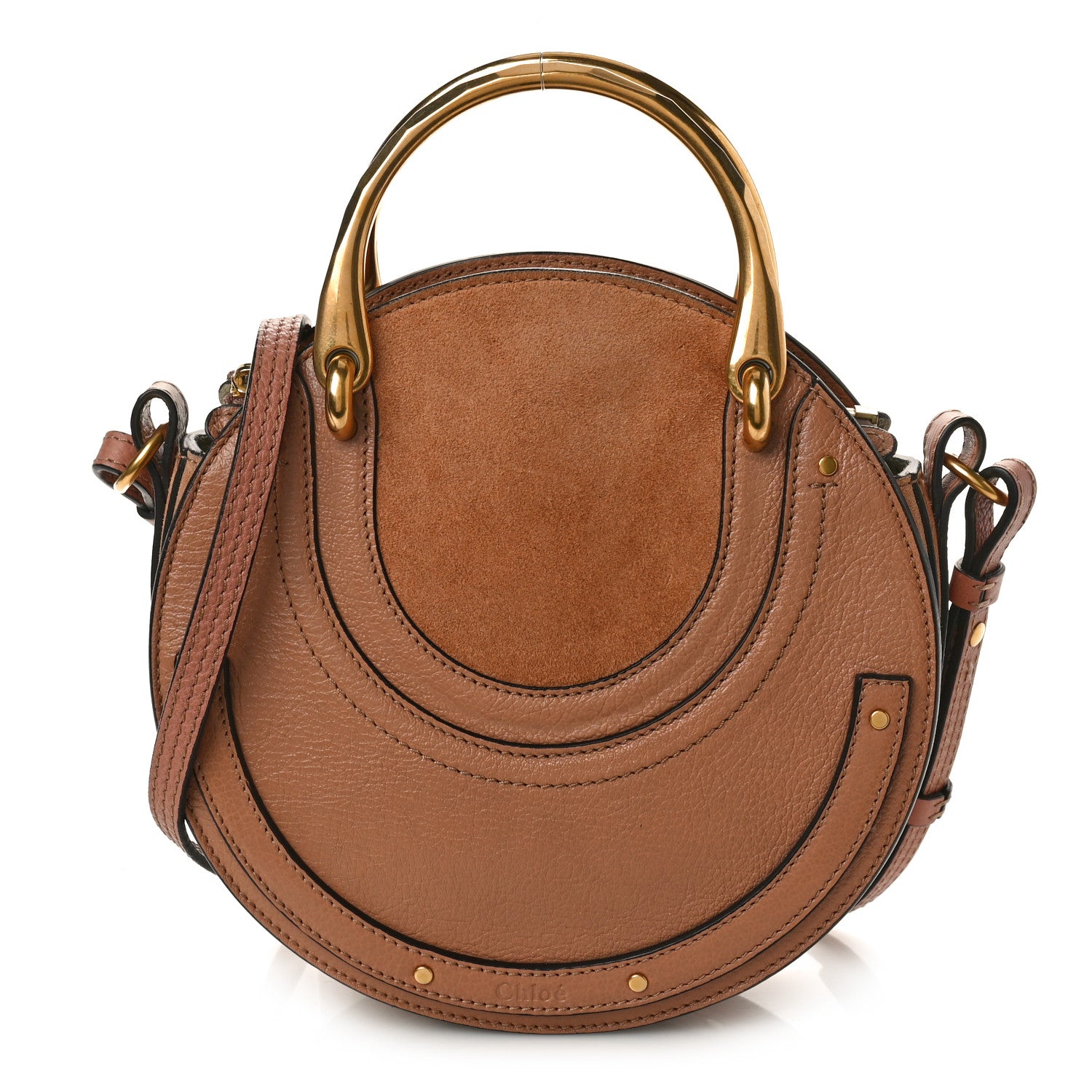Chloe Shiny Goatskin Suede Small Pixie Bag Caramel 1 of 9
