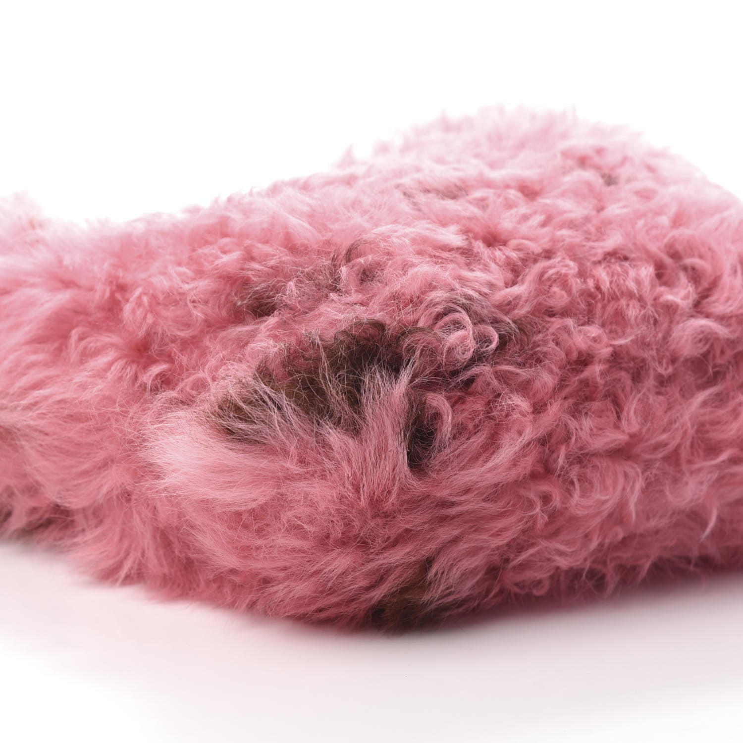 Prada Montone Shearling Fox Fur Shoulder Bag Begonia Cammello 7 of 8