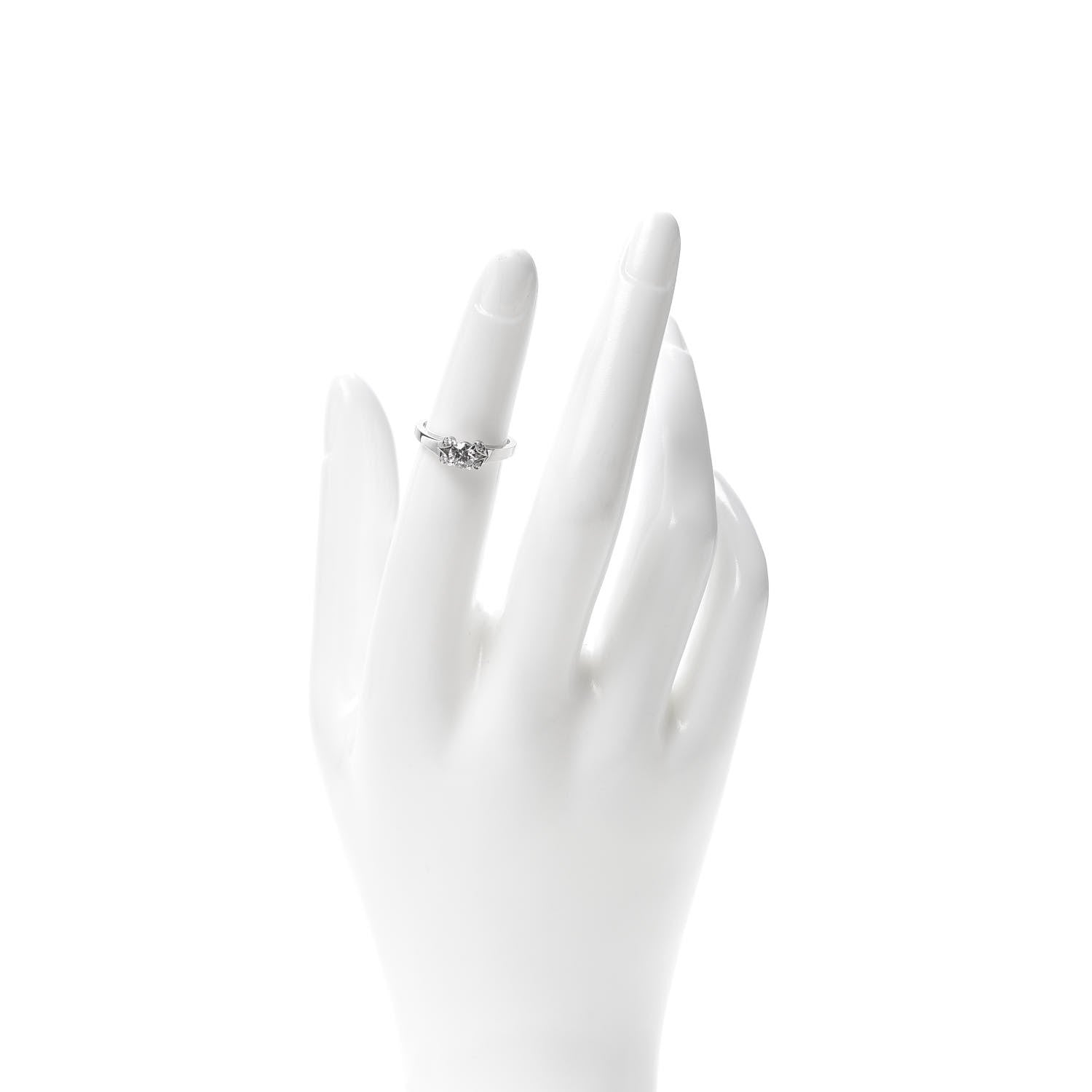 Cartier Platinum Diamond .35ct Ballerine Solitaire Engagement Ring 47 4 2 of 6