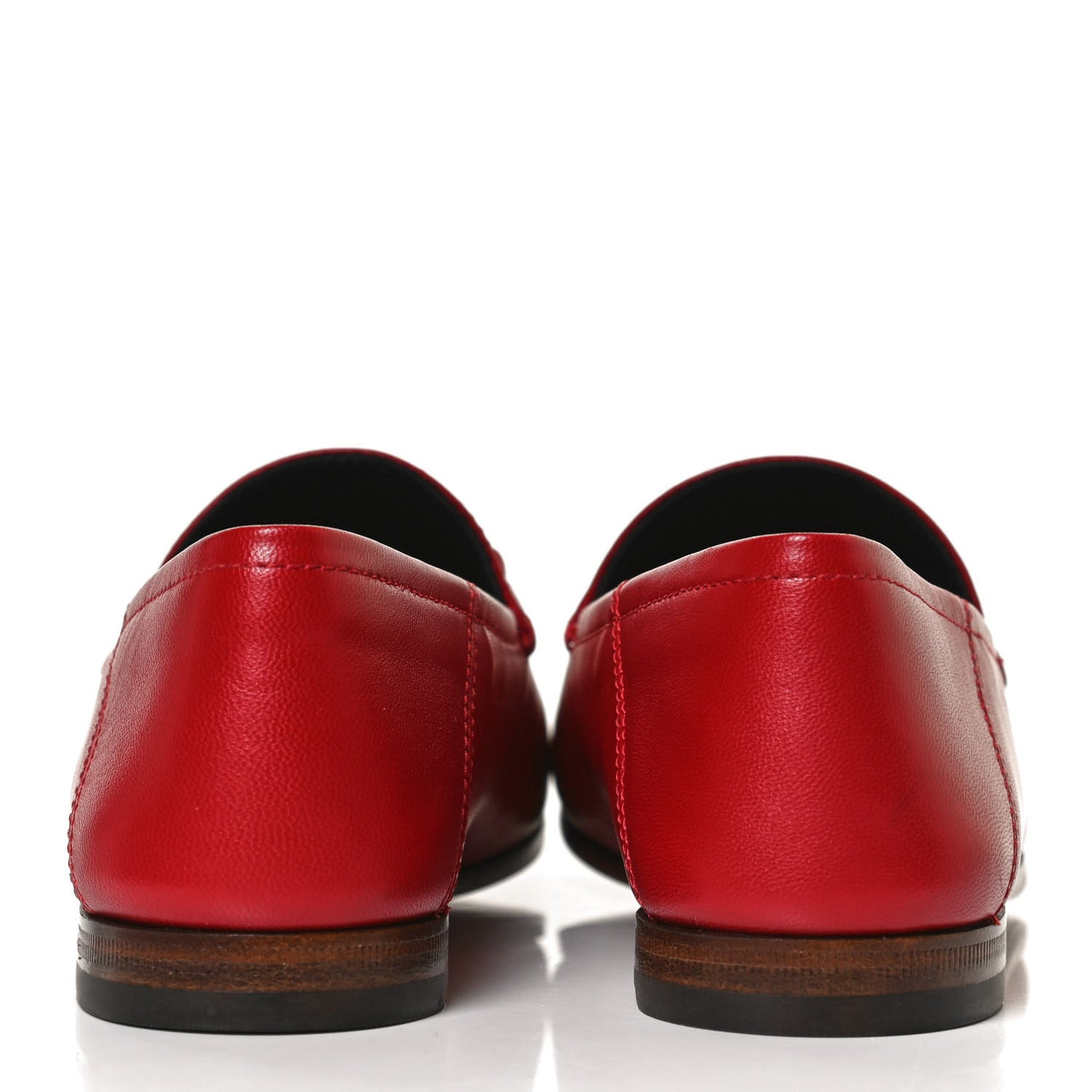 Lambskin Womens Brixton Horsebit Loafers 36.5 Hibiscus Red