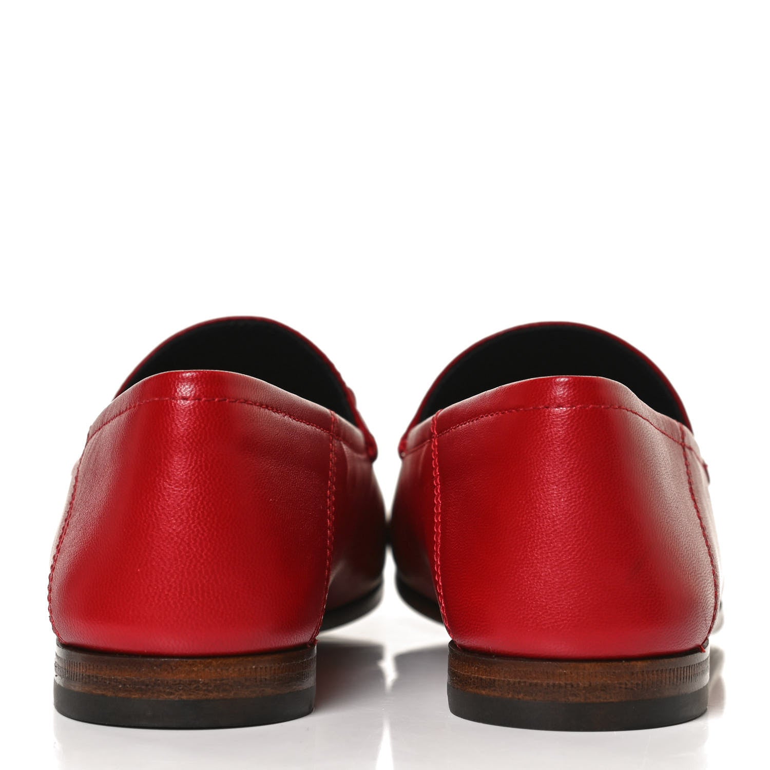 Gucci Lambskin Womens Brixton Horsebit Loafers 36.5 Hibiscus Red 6 of 9