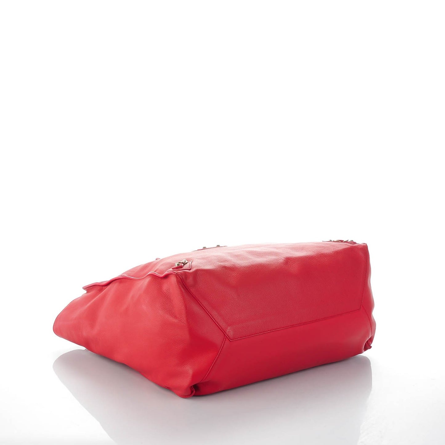 Veau Souple Papier Flap Tote Rouge
