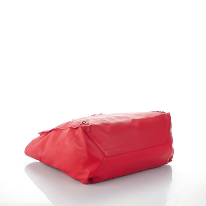 Balenciaga Veau Souple Papier Flap Tote Rouge 4 of 7
