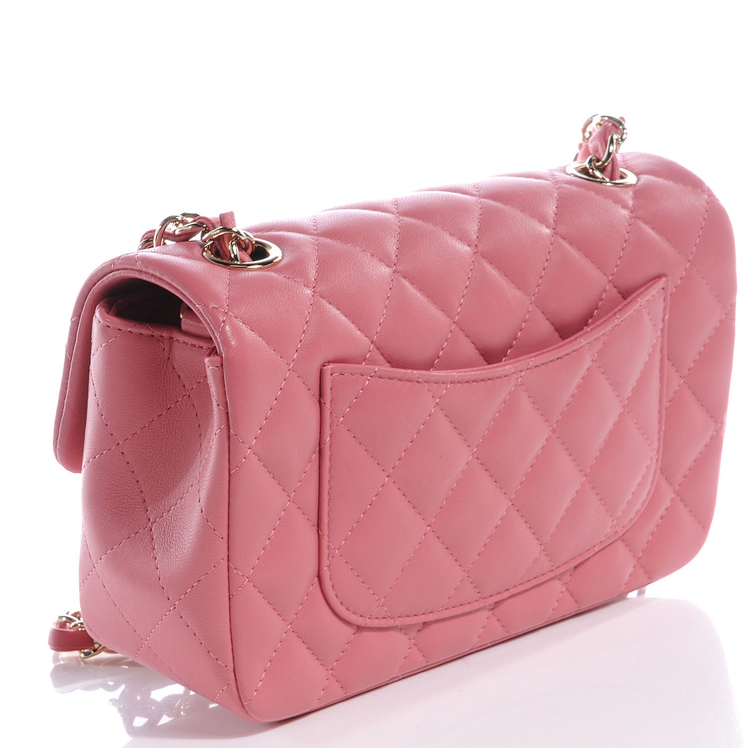 Chanel Lambskin Quilted Valentine Charms Mini Rectangular Flap Pink 3 of 10