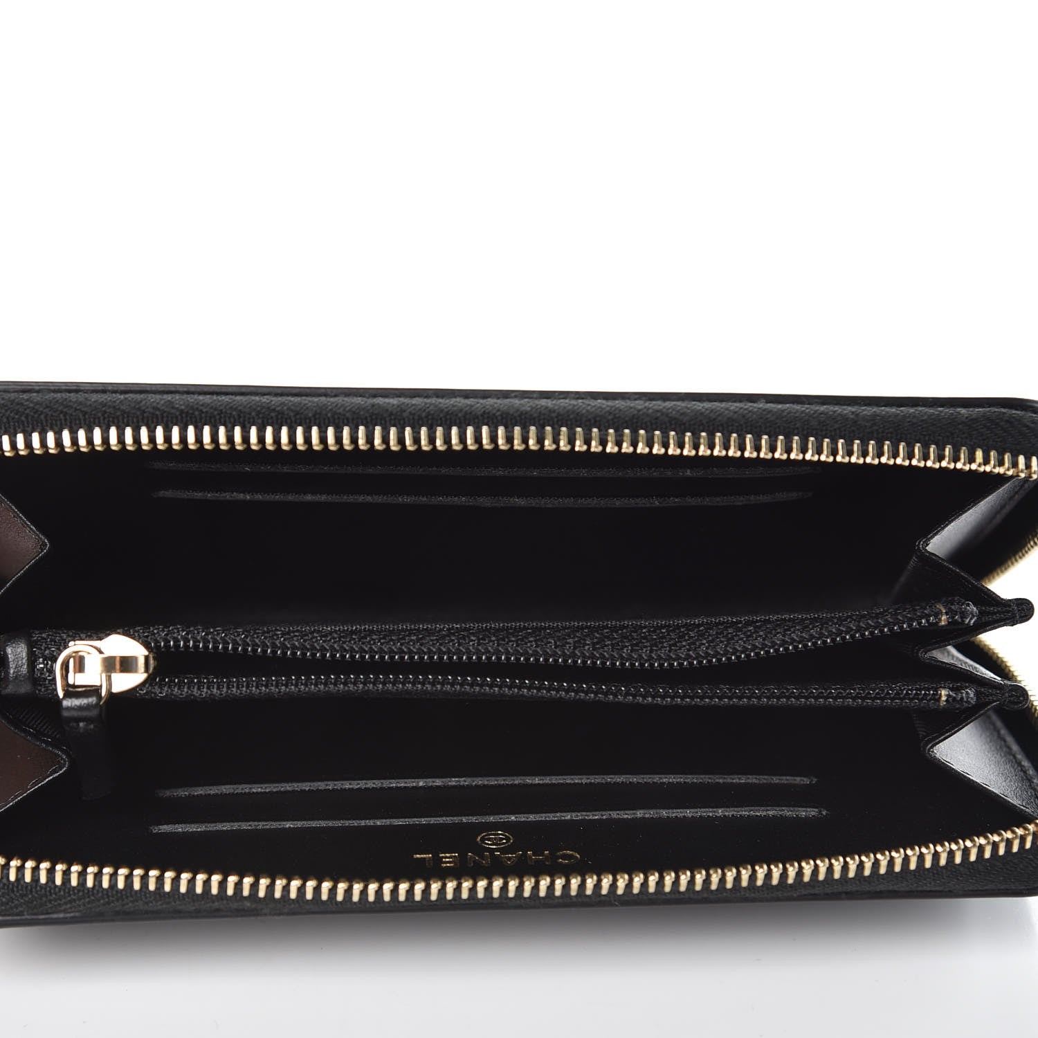 Chanel Caviar Quilted Medium Filigree Zip Around Wallet Black 5 of 9