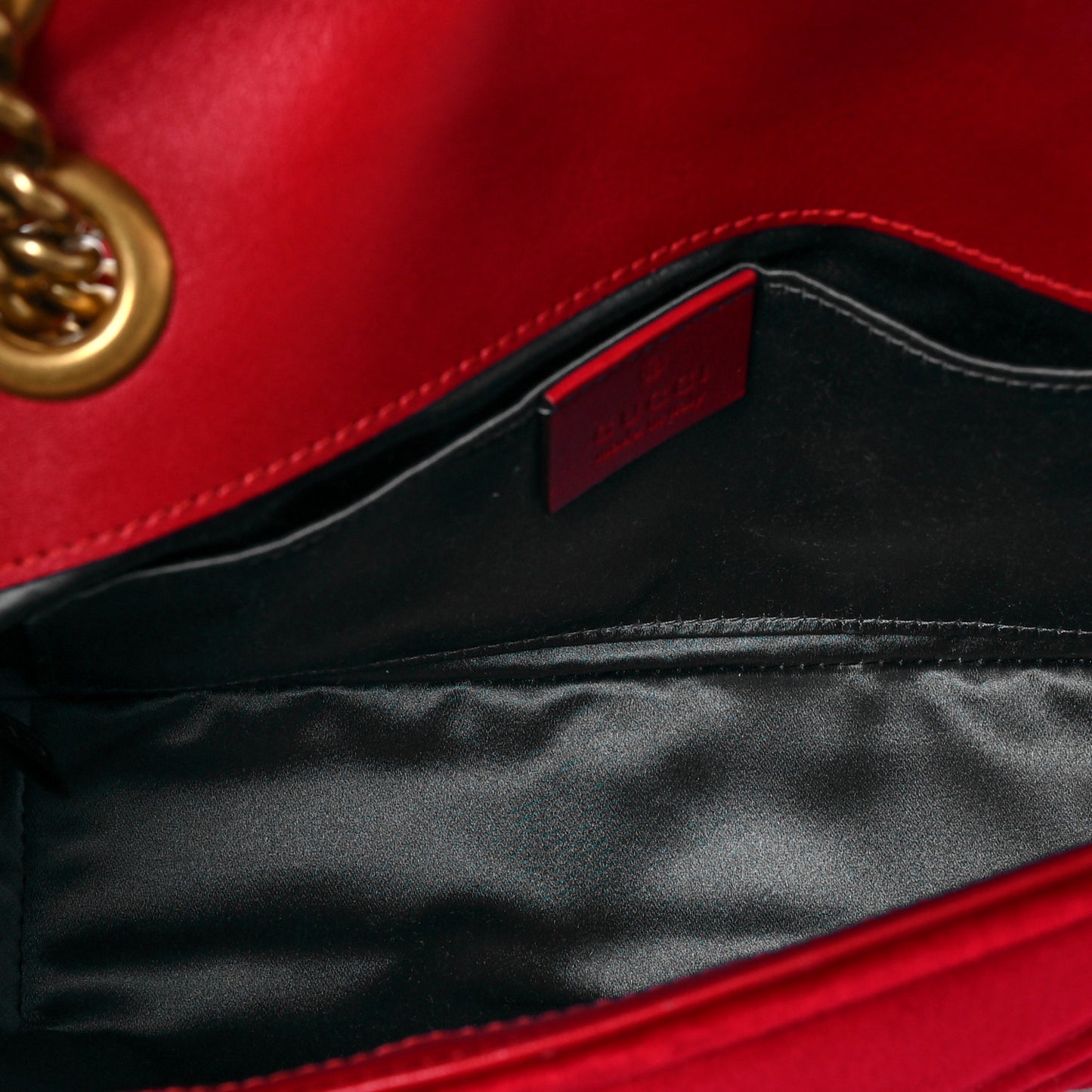 Velvet Matelasse Mini GG Marmont Shoulder Bag Hibiscus Red