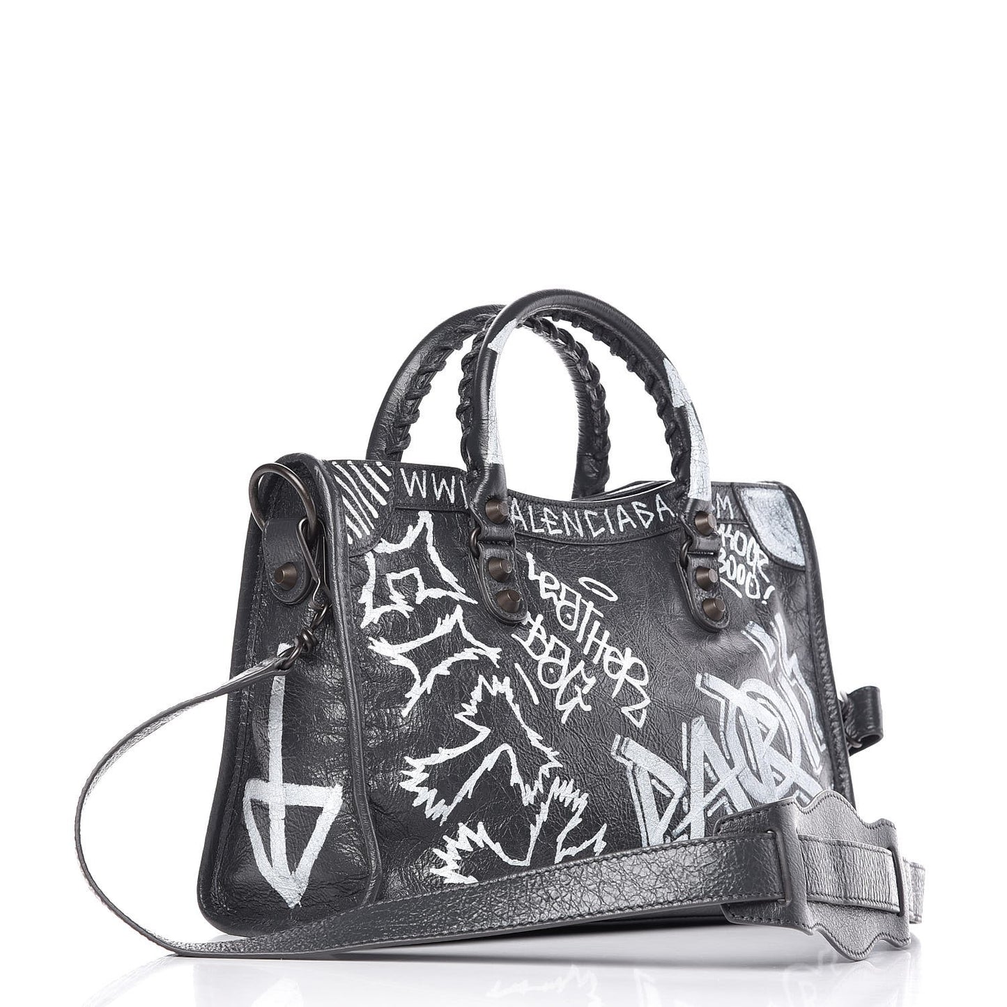 Agneau Arena Graffiti All Over Classic Hardware S City Gris Fossile White