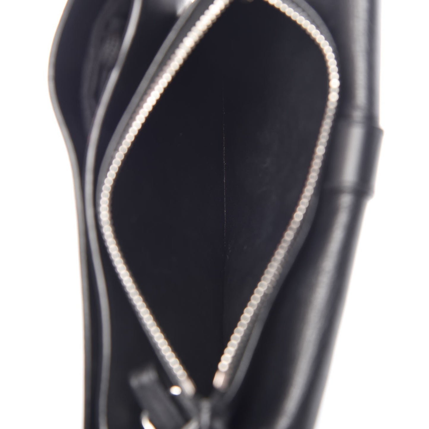 Calfskin Monogram Tri Pocket Crossbody Bag Black