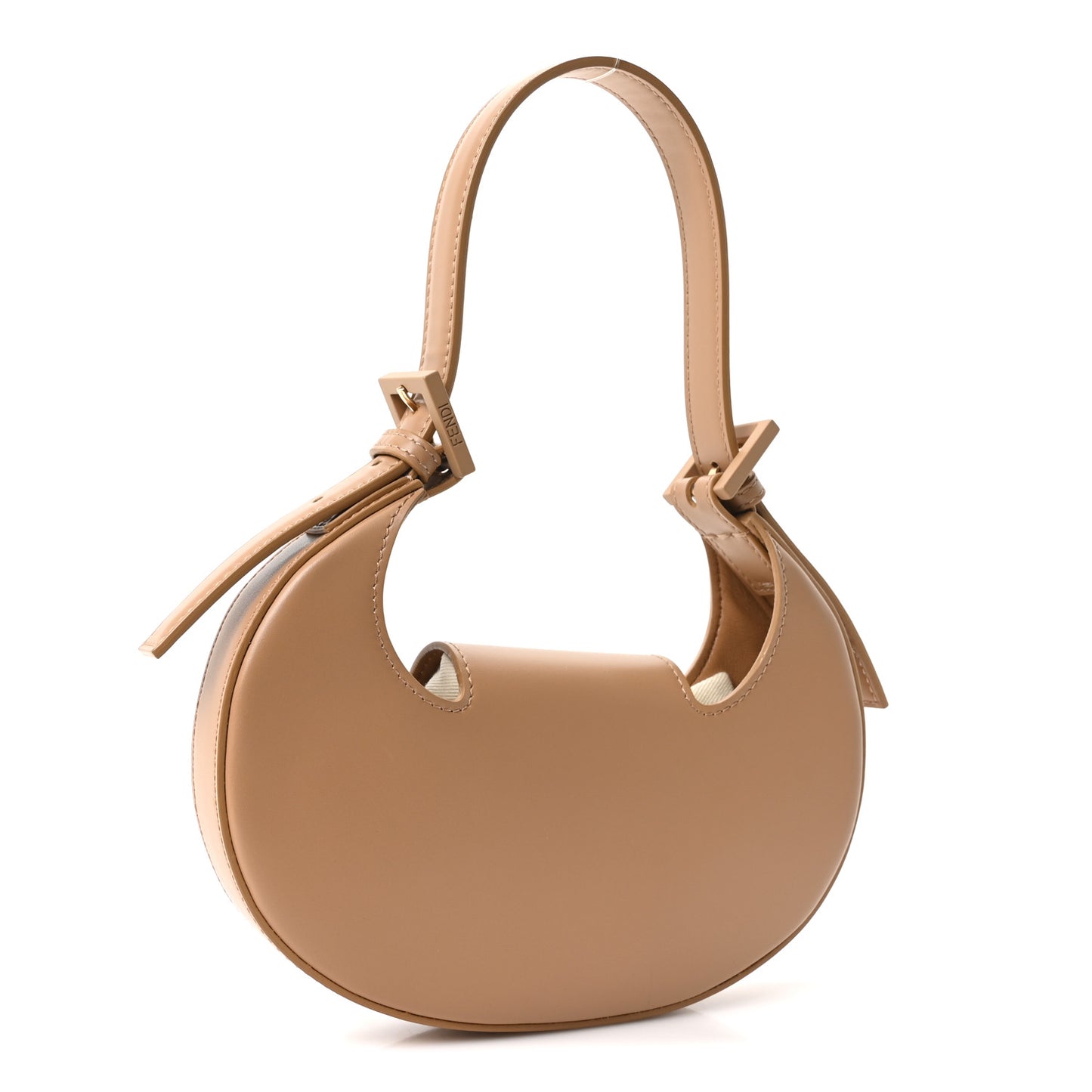 Vitello King Mini Cookie Hobo Bag Miele Scuro