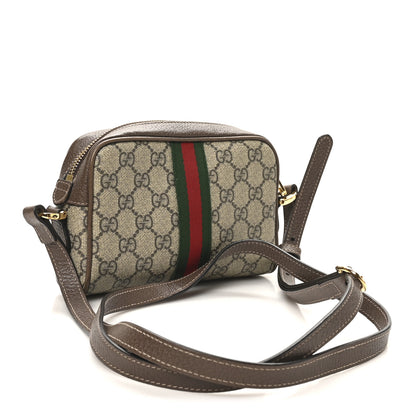 Gucci GG Supreme Monogram Web Mini Ophidia Shoulder Bag Brown 3 of 10