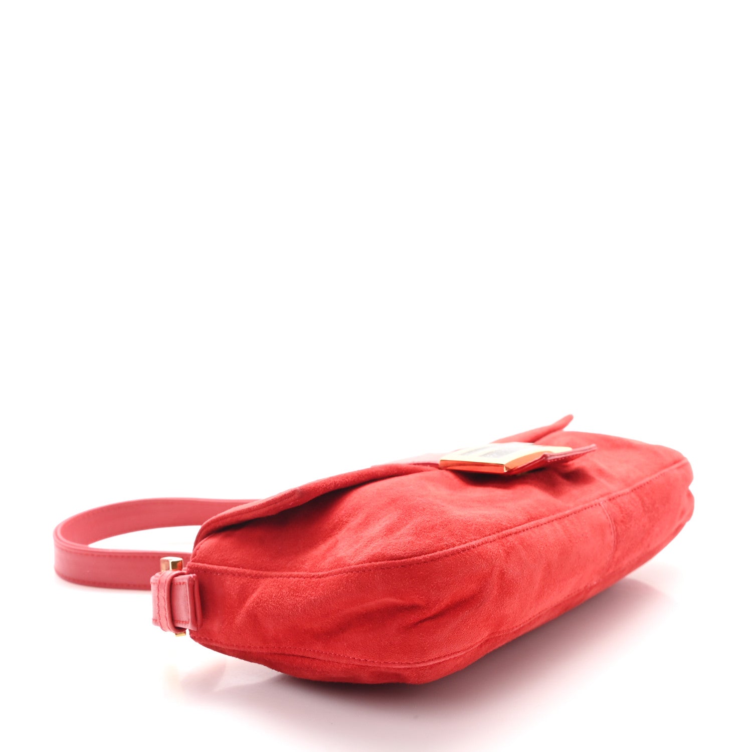 Fendi Suede Baguette Red 4 of 10