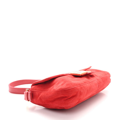 Fendi Suede Baguette Red 4 of 10