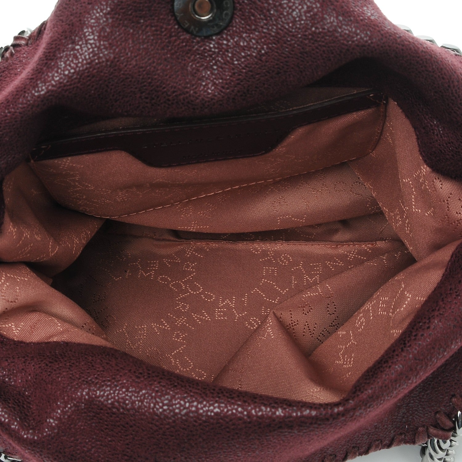 Stella McCartney Shaggy Deer Mini Falabella Fold Over Tote Plum 5 of 6