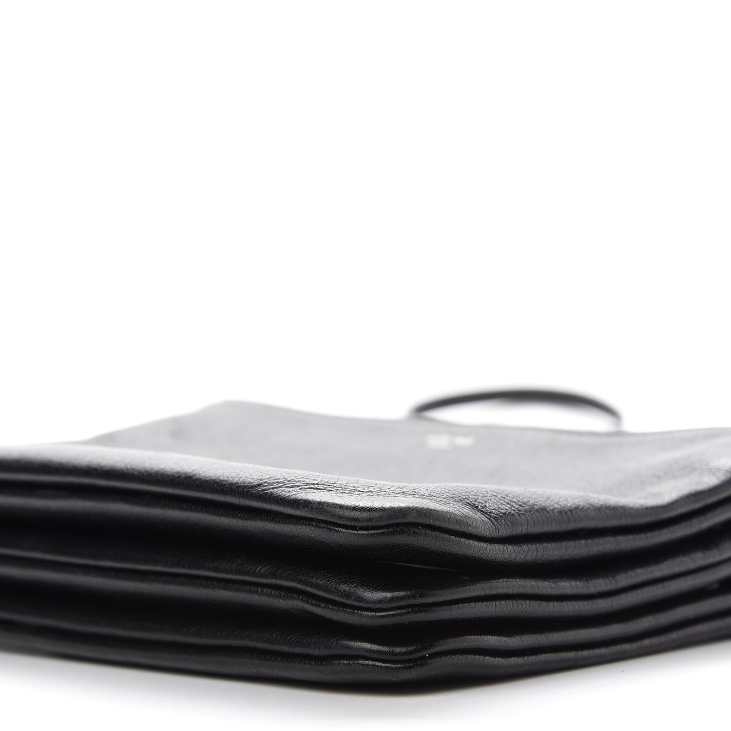 Celine Shiny Textured Calfskin Small Trio Crossbody Bag Black 9 of 10