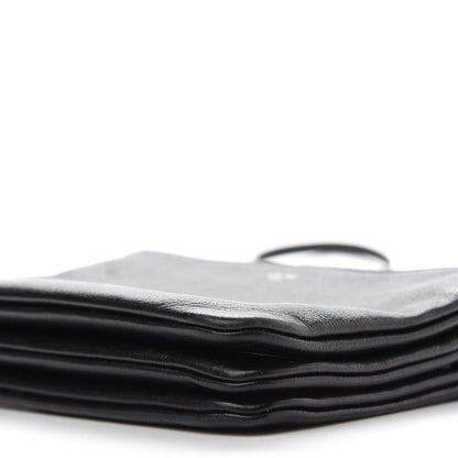 Celine Shiny Textured Calfskin Small Trio Crossbody Bag Black 9 of 10