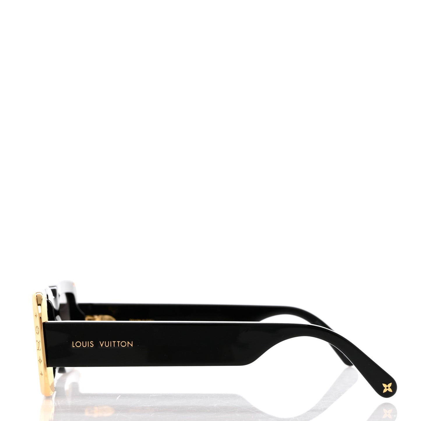 Acetate LV Moon Rectangle Sunglasses Z1653W Black