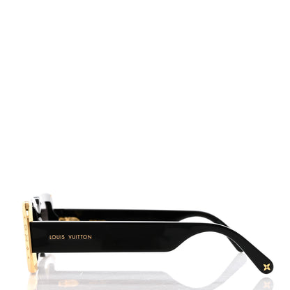 Louis Vuitton Acetate LV Moon Rectangle Sunglasses Z1653W Black 3 of 9