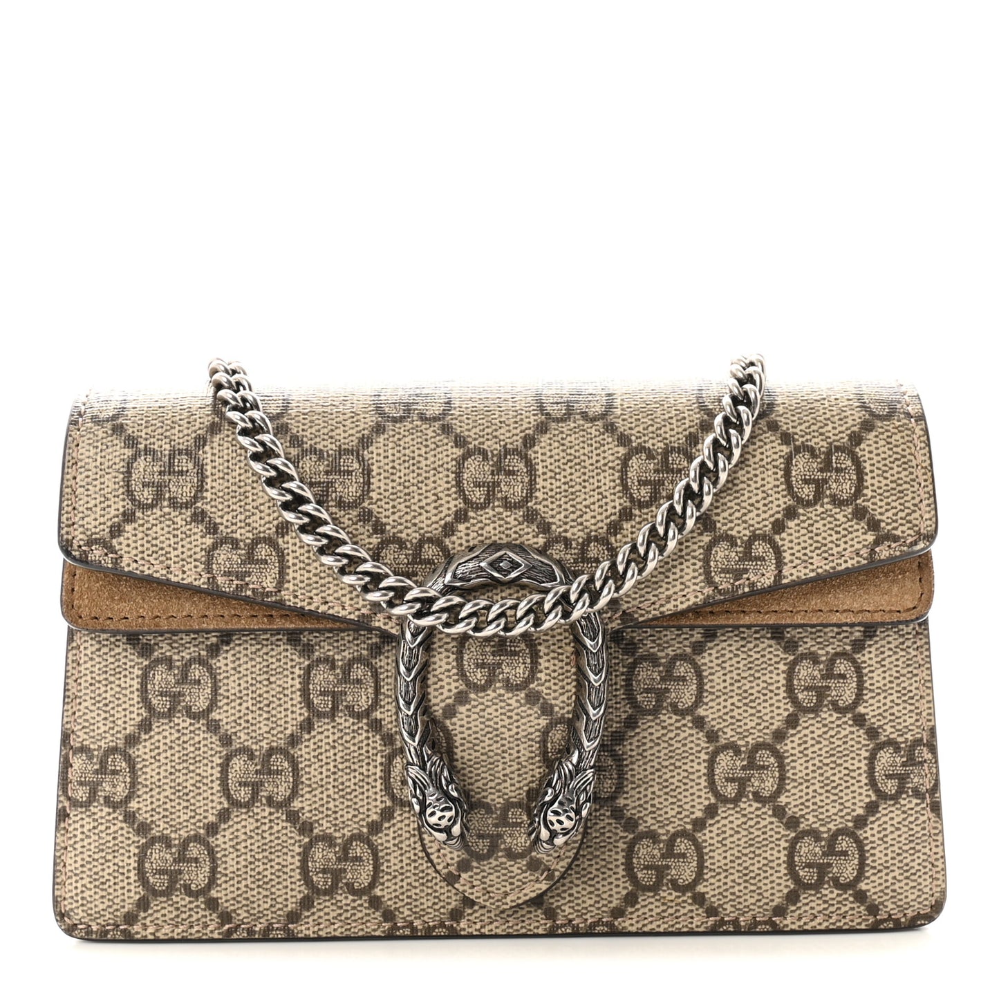 GG Supreme Monogram Super Mini Dionysus Shoulder Bag Taupe