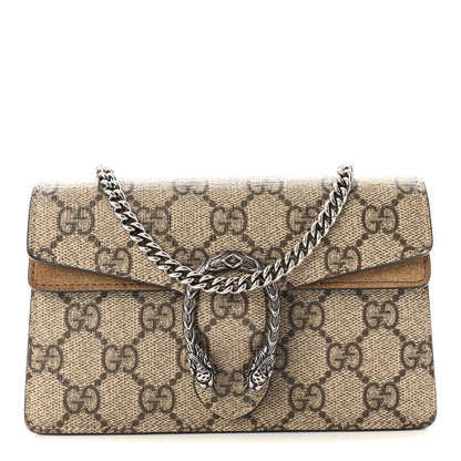 Gucci GG Supreme Monogram Super Mini Dionysus Shoulder Bag Taupe 1 of 10
