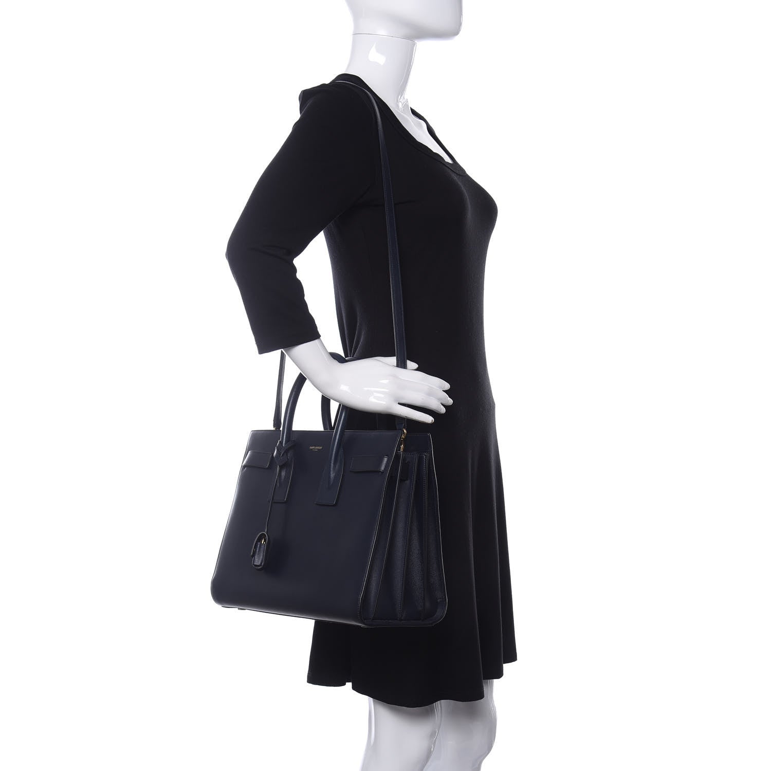 Saint Laurent Calfskin Small Sac De Jour Navy 2 of 10