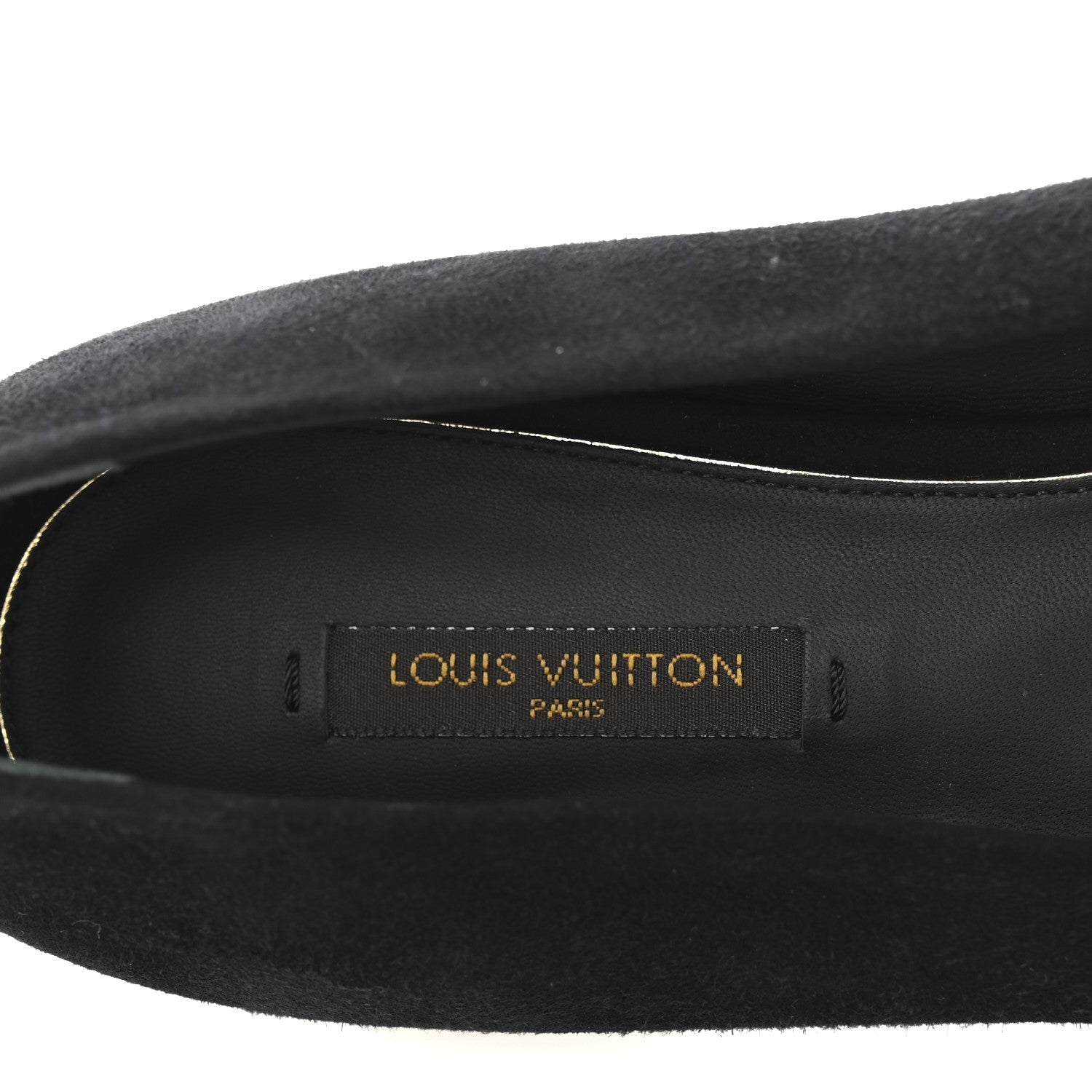 Louis Vuitton Suede Embellished Ballet Flats 39.5 Black 8 of 9