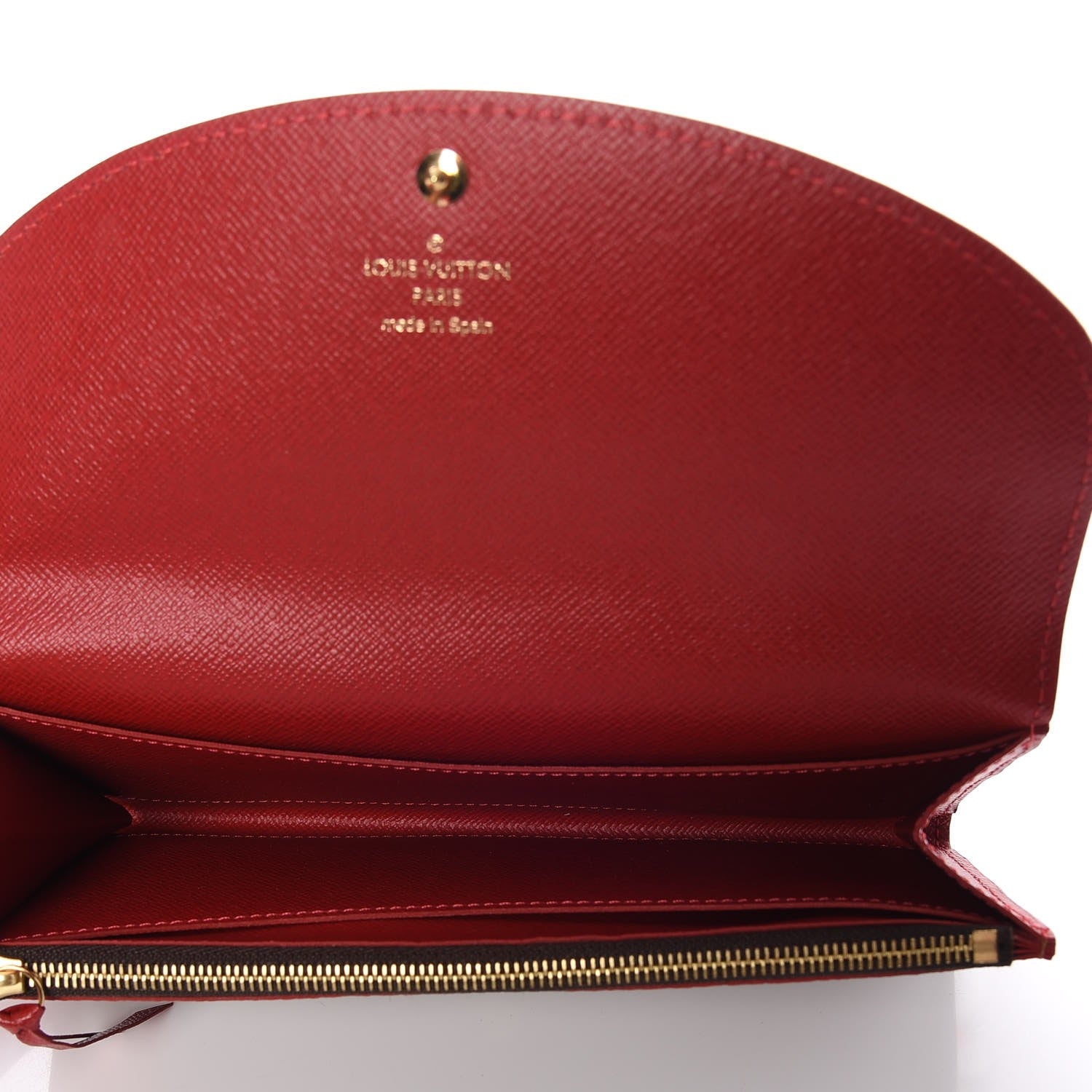 Louis Vuitton Damier Ebene Caissa Wallet Cherry 5 of 7