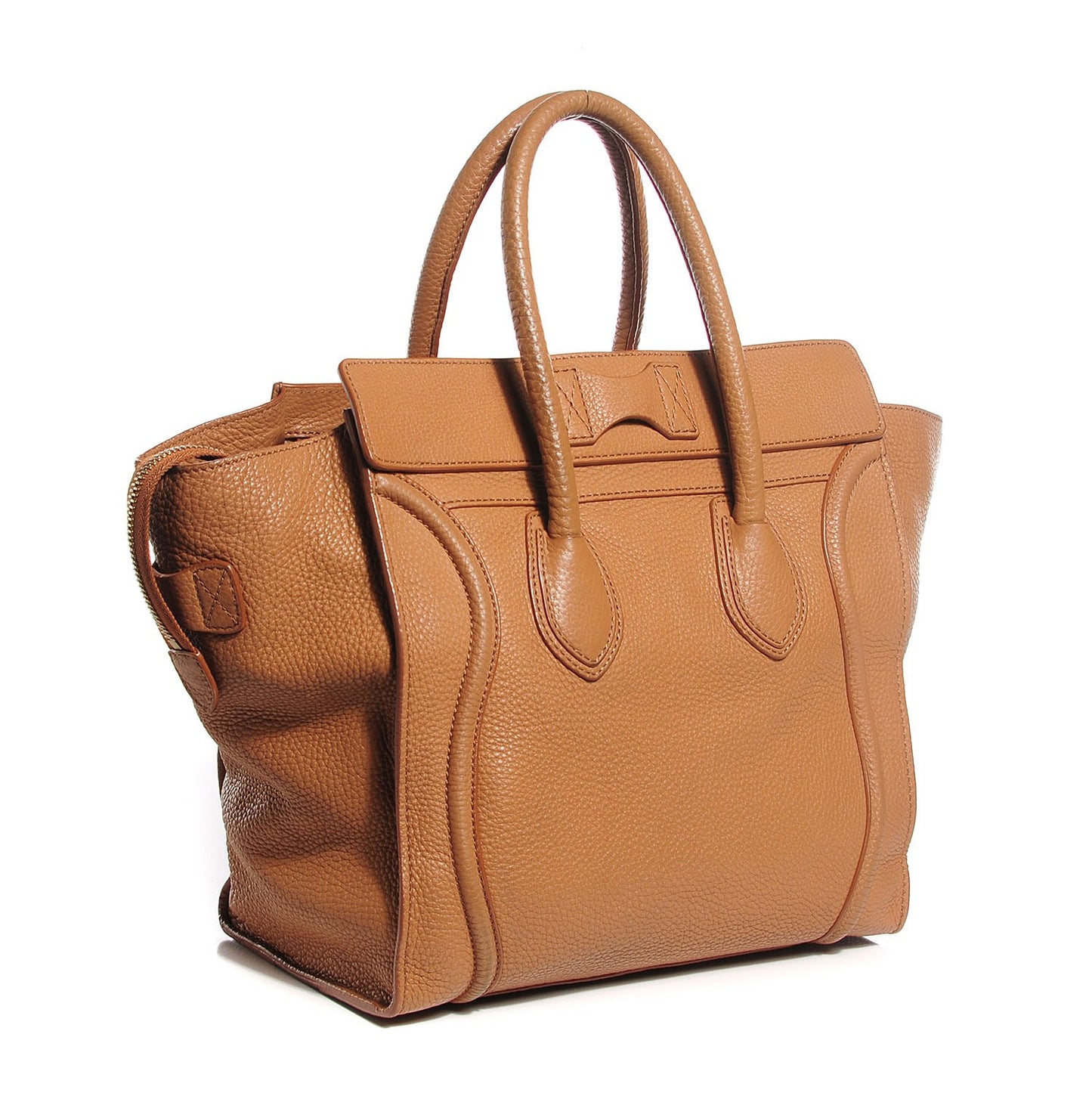 Pebbled Calfskin Mini Luggage Camel