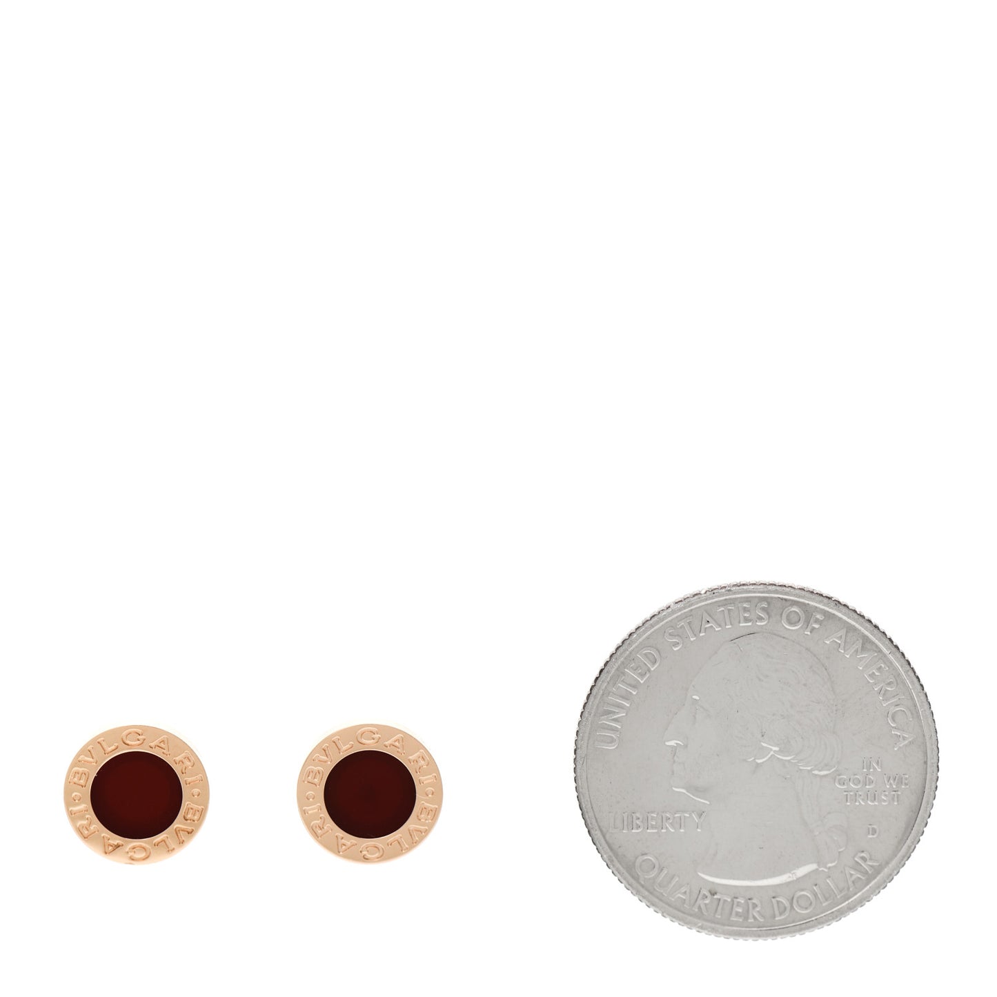 18K Rose Gold Carnelian BVLGARI BVLGARI Stud Earrings