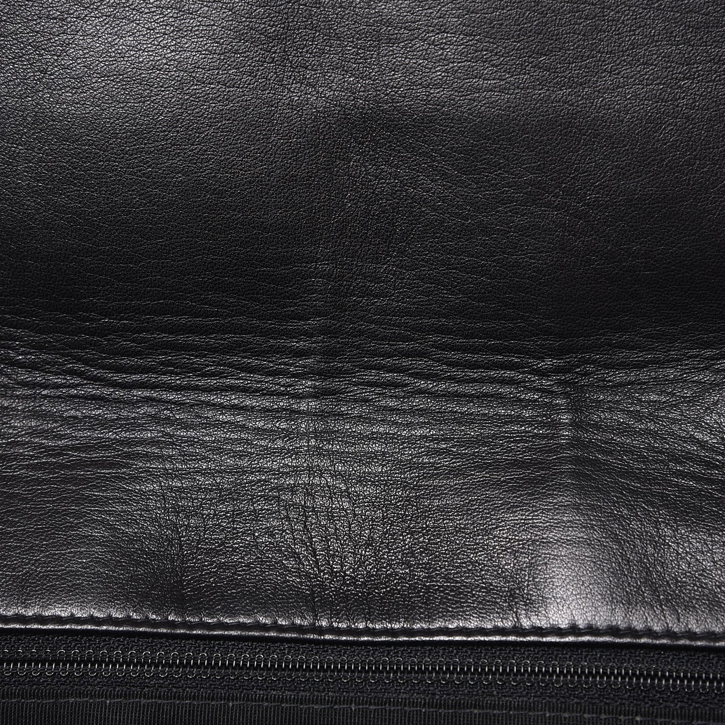 Lambskin Horizontal Quilt Jumbo Mademoiselle Flap Black