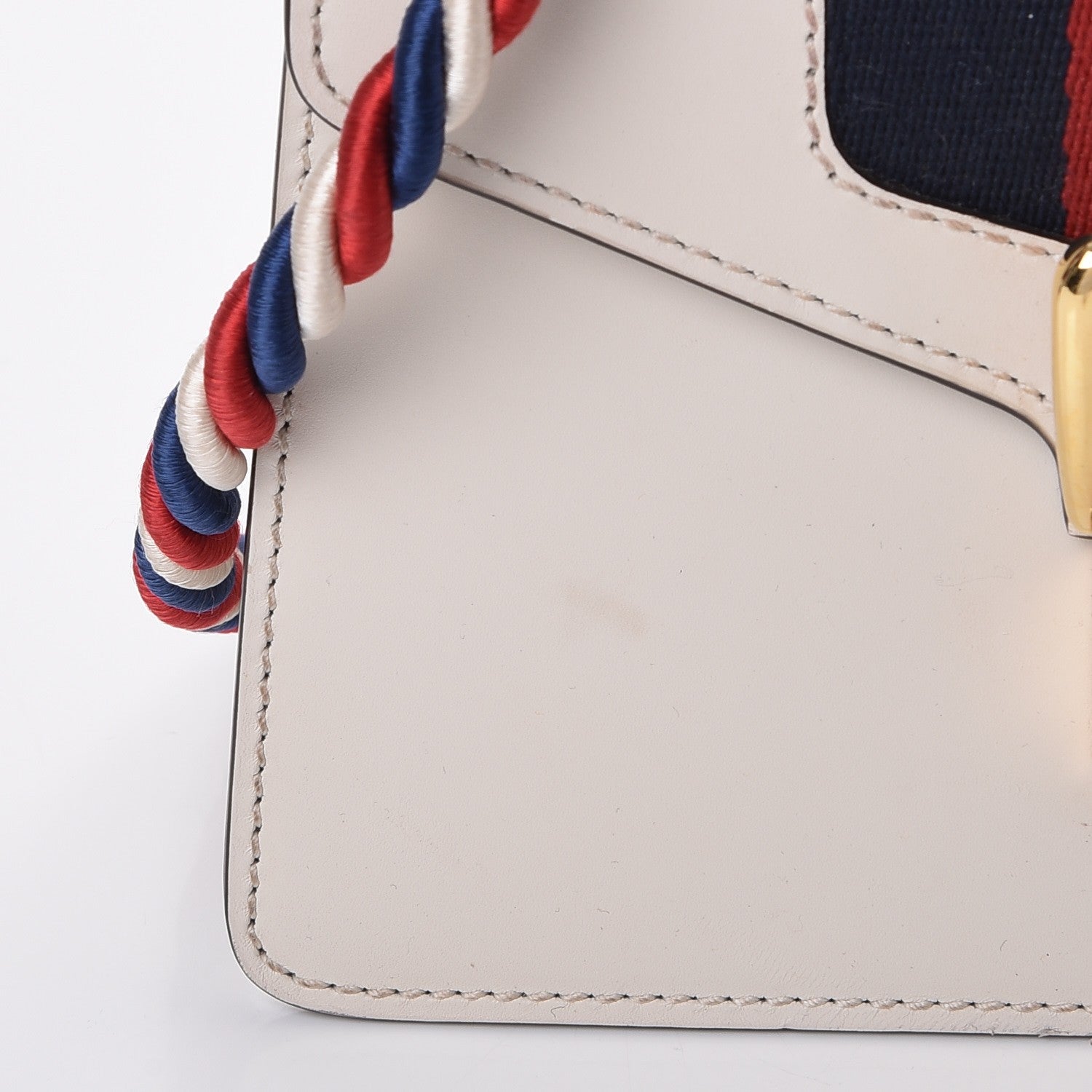 Gucci Calfskin Mini Sylvie Top Handle Bag White 11 of 19