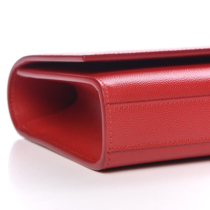 Saint Laurent Grain De Poudre Classic Monogram Cassandre Clutch New Red 7 of 8
