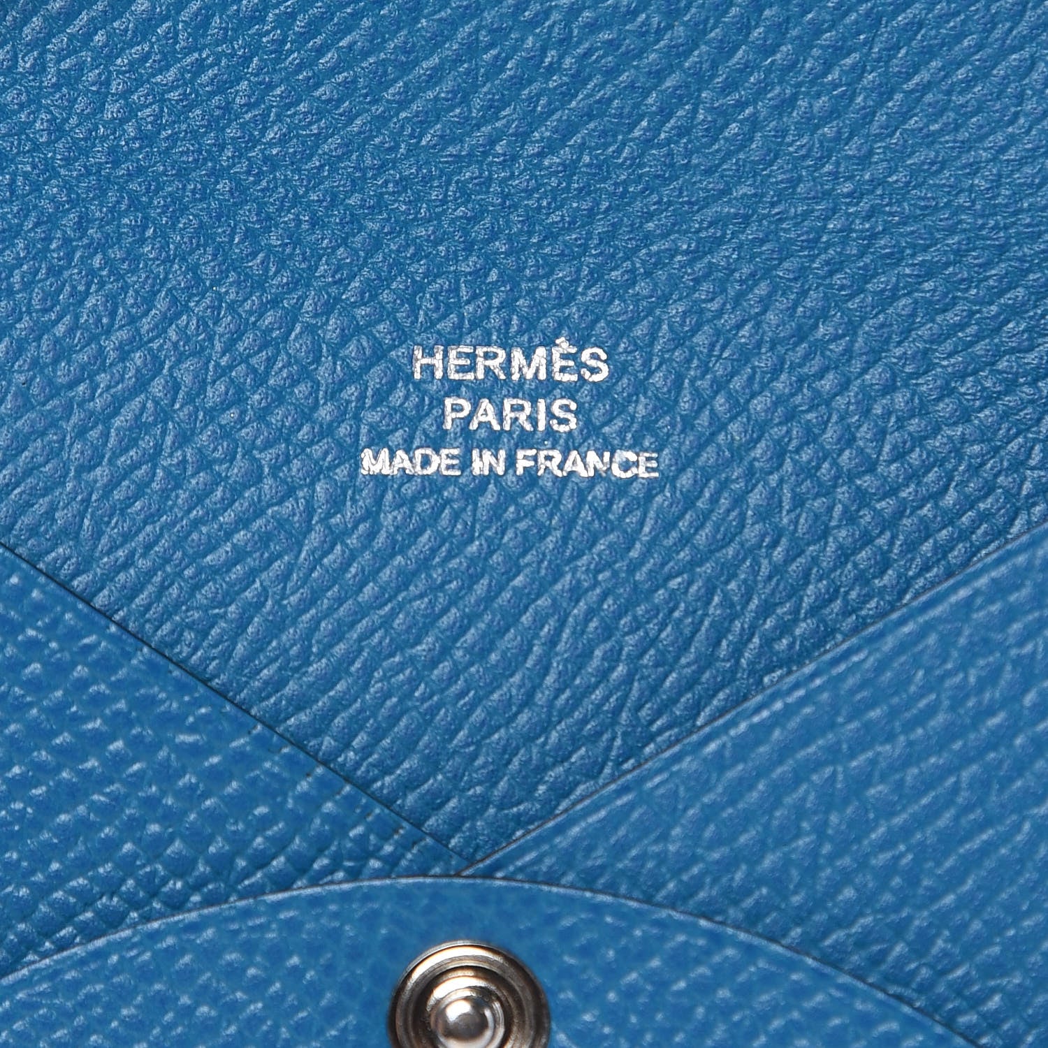 Hermes Epsom Calvi Card Case Bleu Izmir 5 of 7