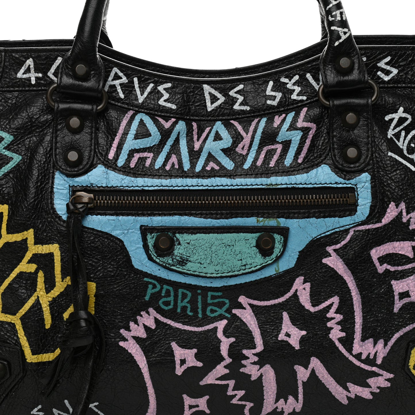 Agneau Graffiti All Over Classic Hardware City Black Multicolor