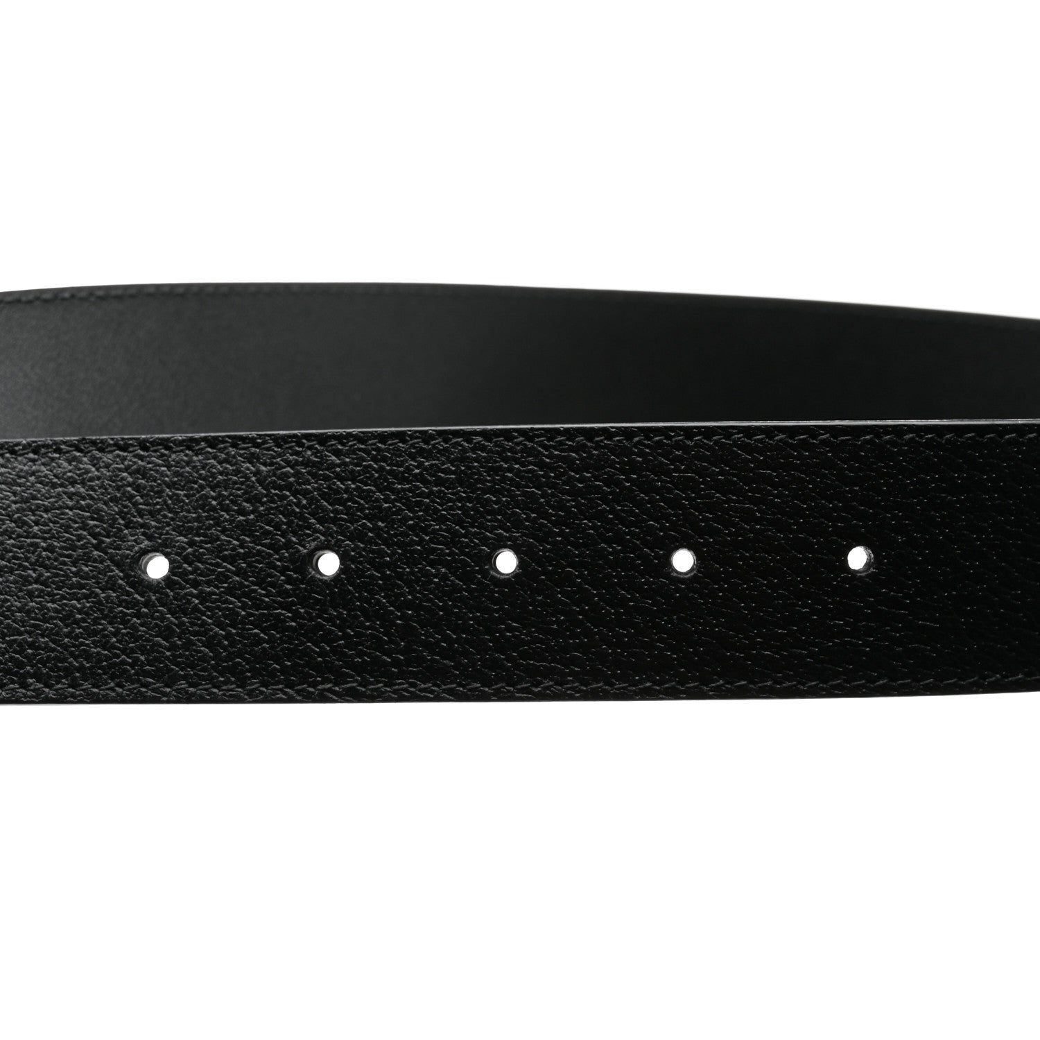 Gucci Textured Dollar Calfskin Nickel Double G 40mm Belt 95 38 Black 3 of 6