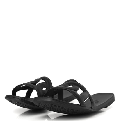 Hermes Rubber Aloha Sandals 39 Black 4 of 9
