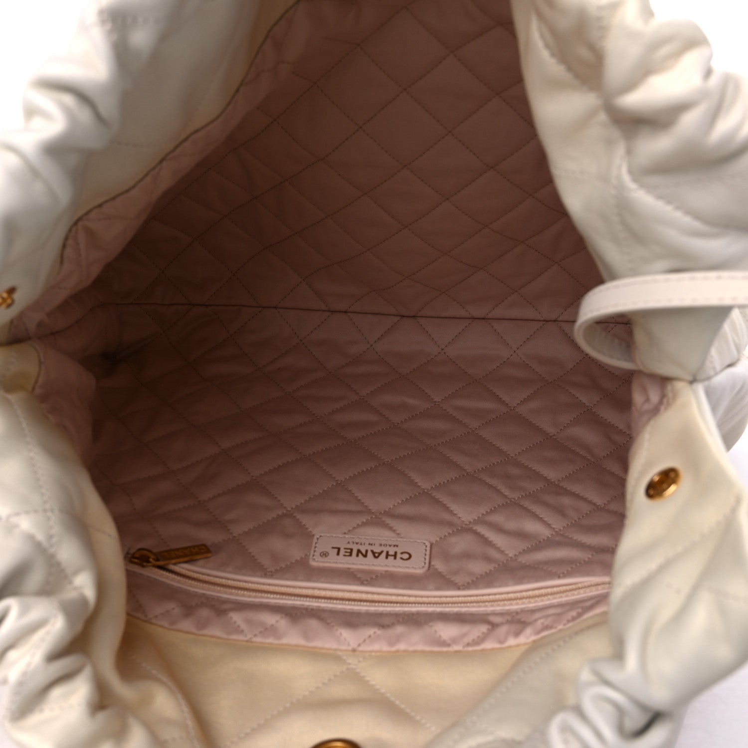 Chanel Iridescent Calfskin Quilted Chanel 22 White 5 of 9