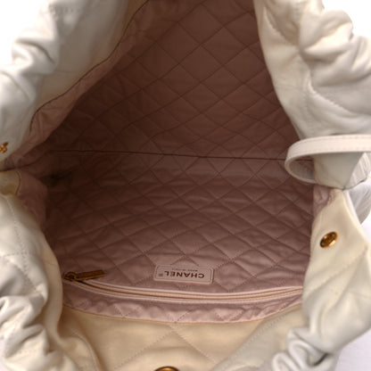 Chanel Iridescent Calfskin Quilted Chanel 22 White 5 of 9