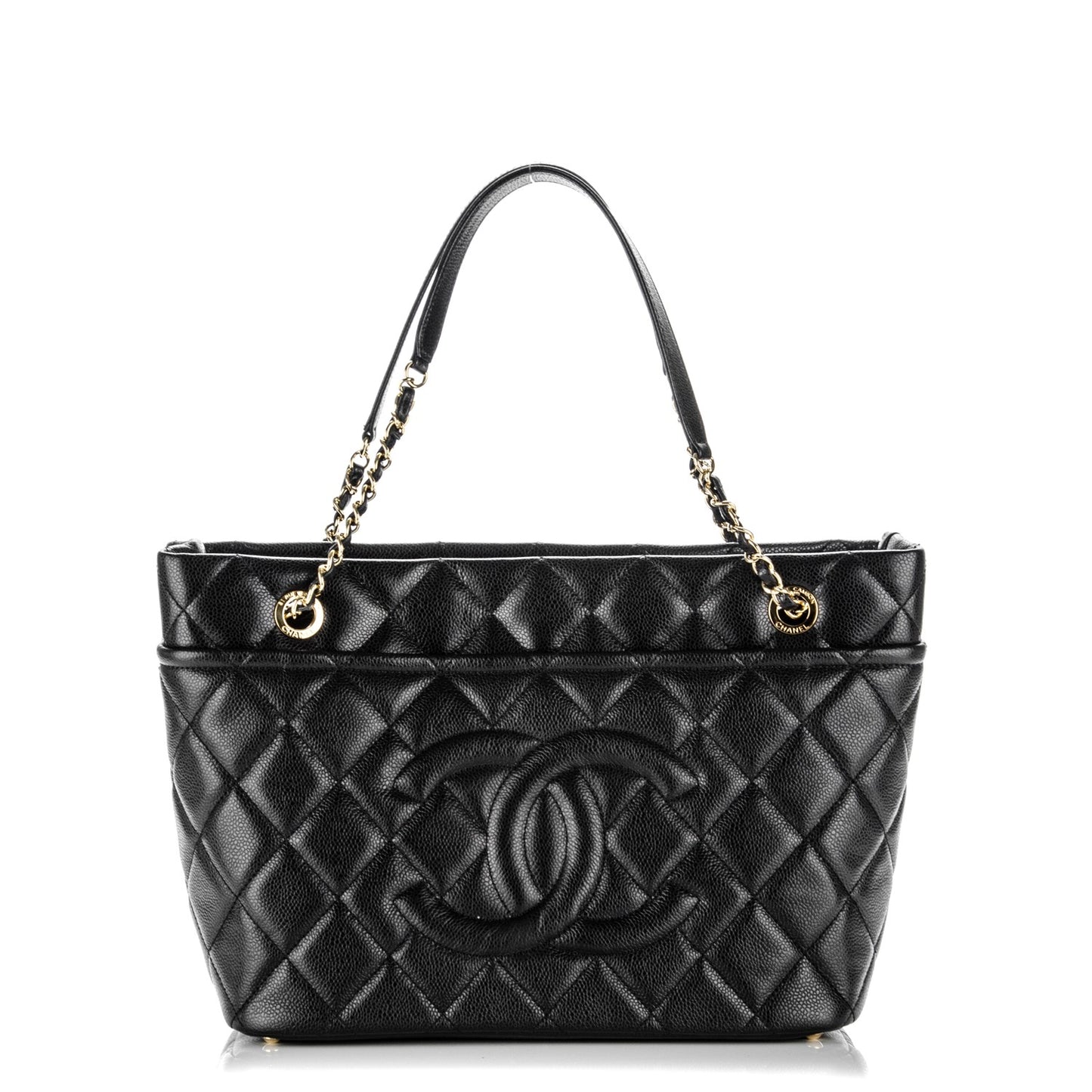 Caviar Quilted Timeless CC Soft Tote Black