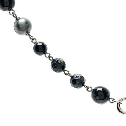 Chanel Ruthenium Pearl Beaded CC Long Necklace Black 8 of 8