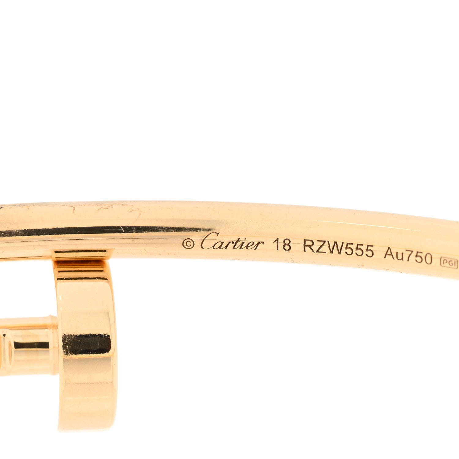 Cartier 18K Yellow Gold Small Juste Un Clou Bracelet 18 3 of 4