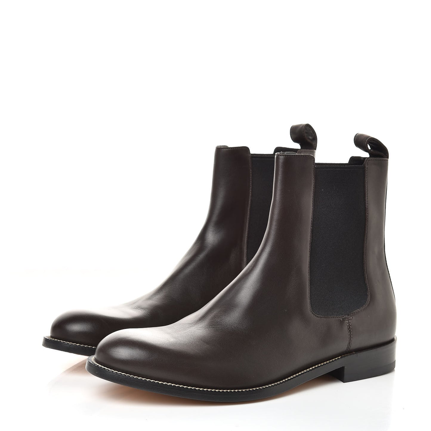 Calfskin Mens Chelsea Ankle Boots 10.5 Brown