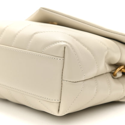 Saint Laurent Calfskin Y Quilted Monogram Toy Loulou Crossbody Bag Ivory 10 of 10