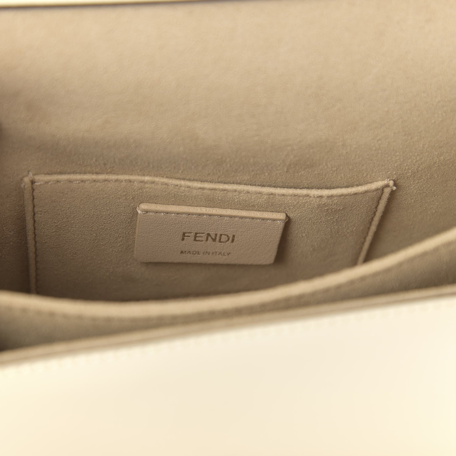 Fendi Vitello Liberty Pearl Scalloped Studded Small Kan I Shoulder Bag Burro 8 of 10