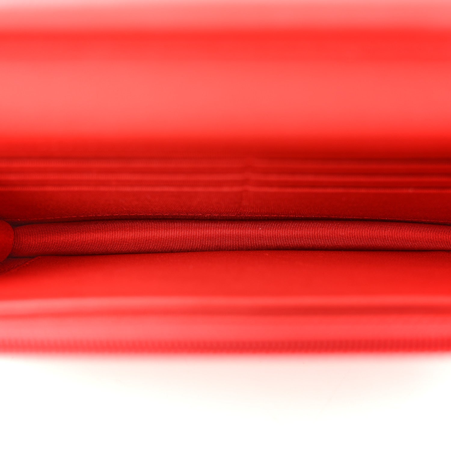 Chanel Grained Calfskin Quilted CC Box Wallet On Chain WOC Red 5 of 15