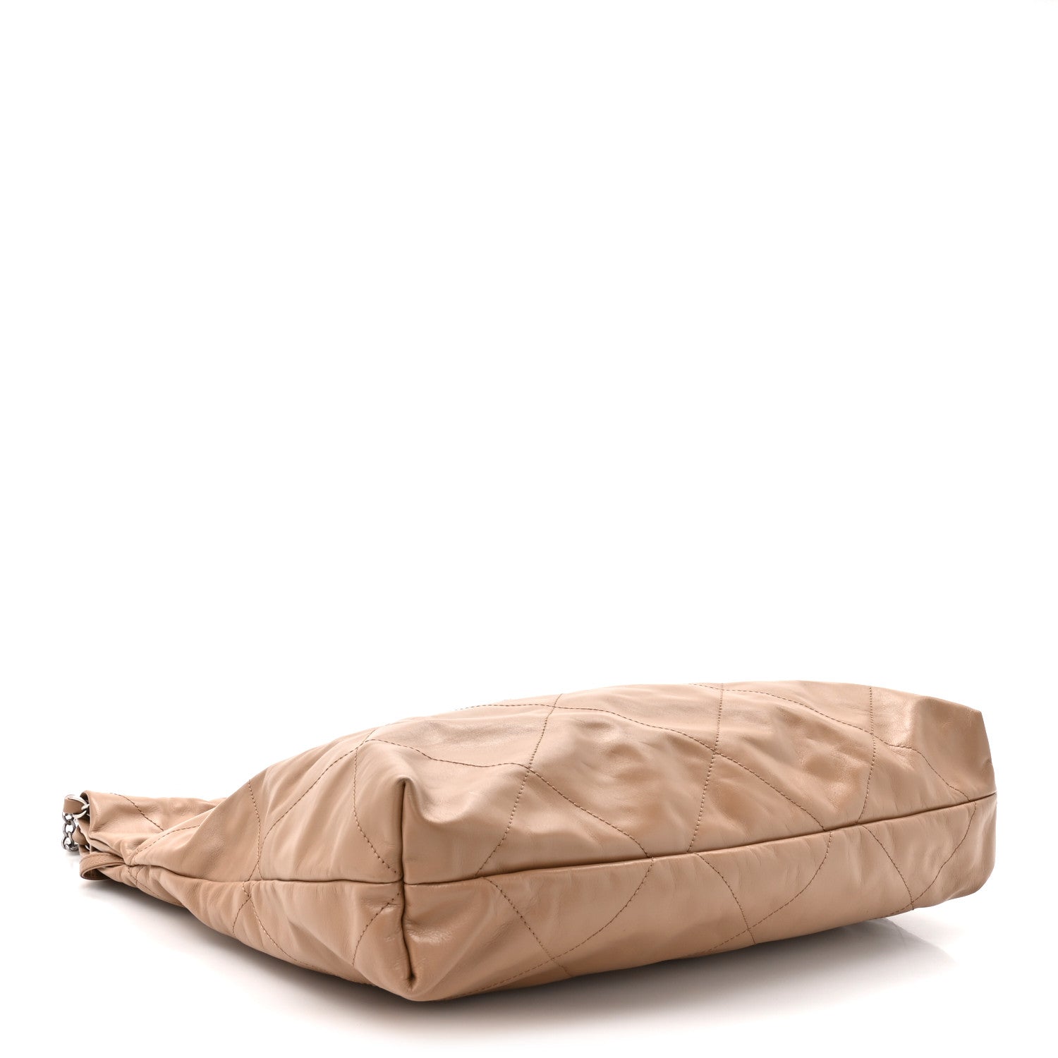 Chanel Shiny Calfskin Quilted Chanel 22 Beige 5 of 12