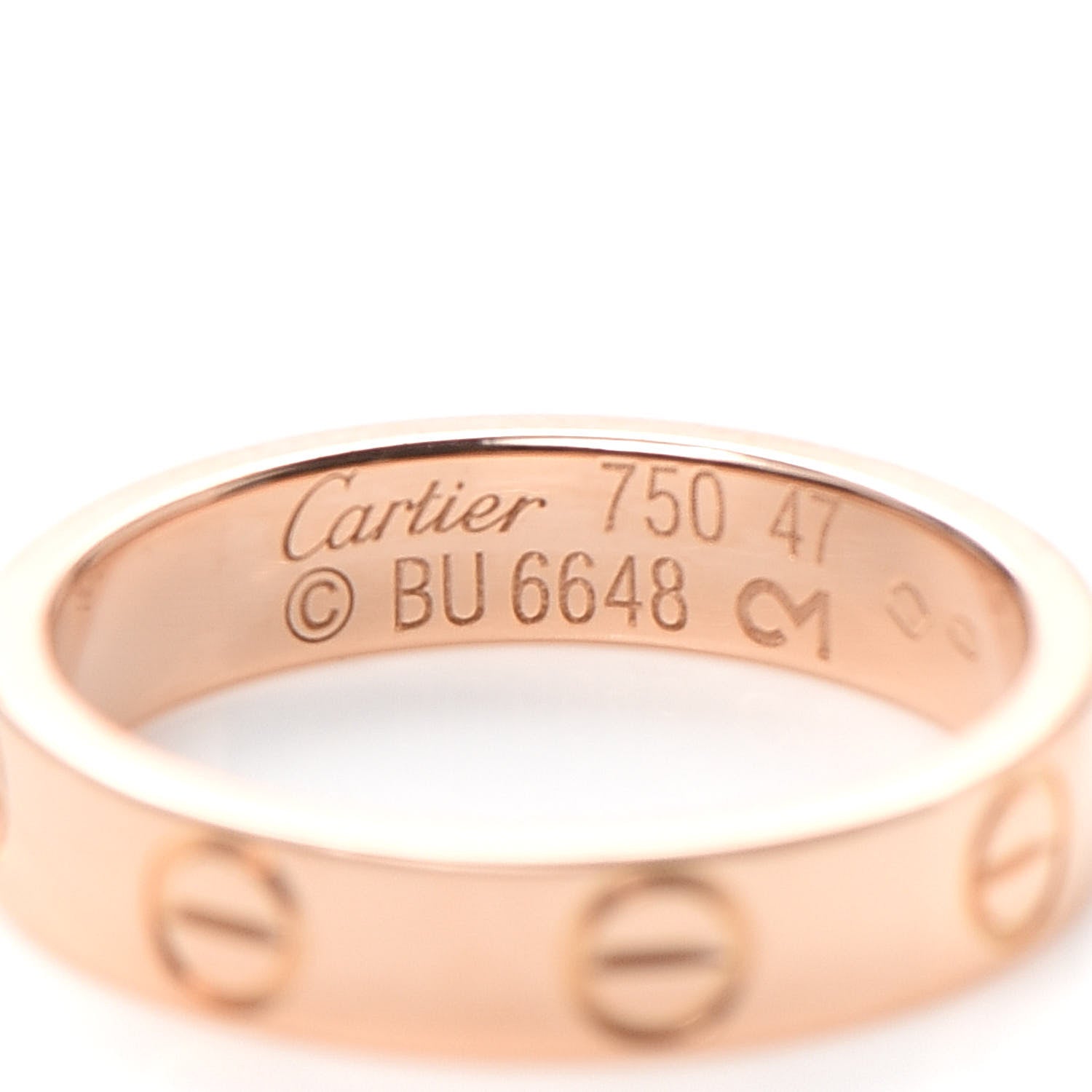 Cartier 18K Pink Gold 3.5mm LOVE Wedding Band Ring 47 4 4 of 4